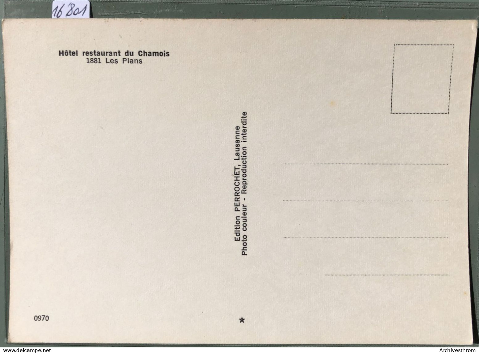 Les Plans-sur-Bex - Hôtel Restaurant Du Chamois (16'801) - Bex