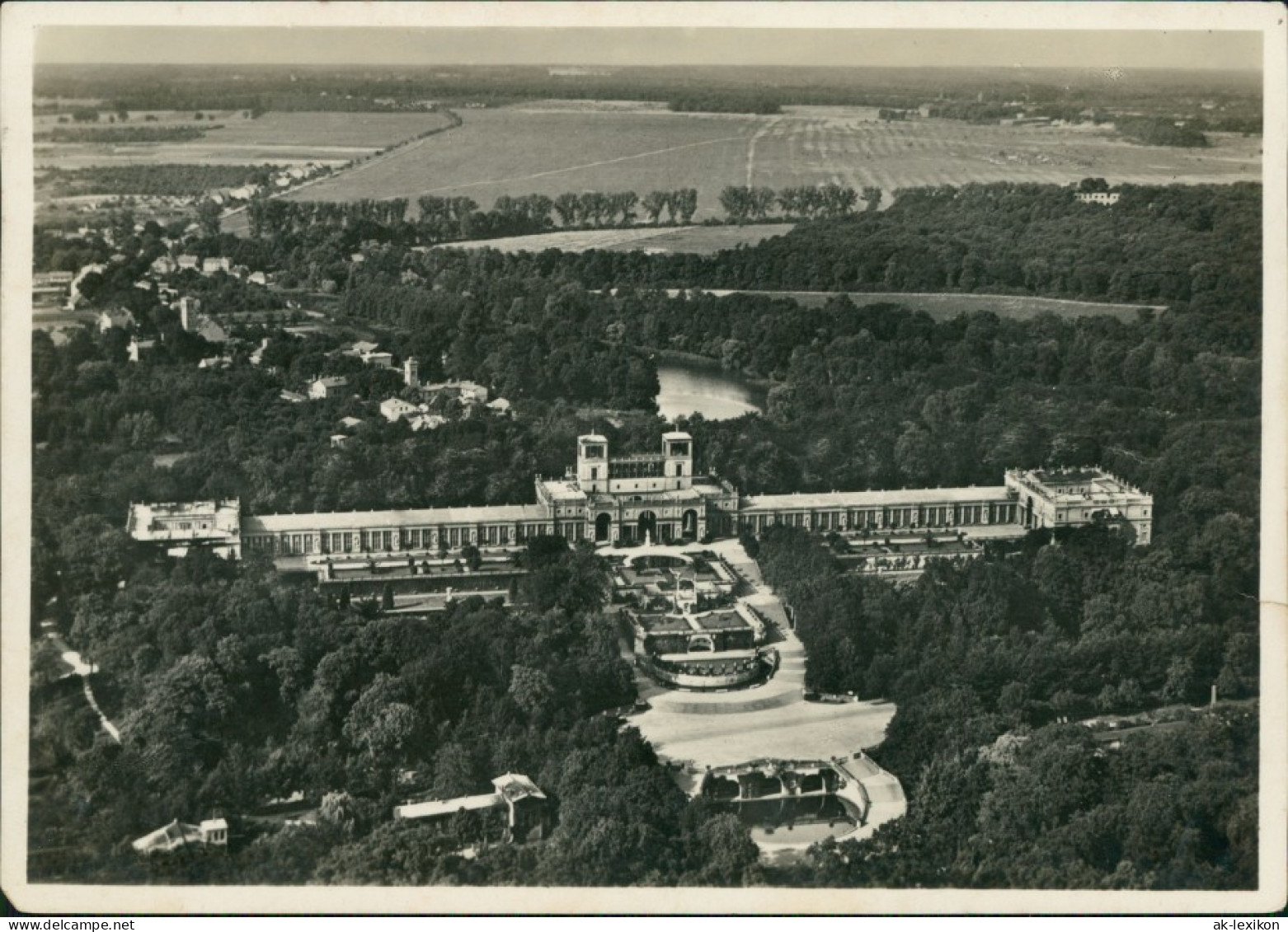 Ansichtskarte Potsdam Luftbild - Orangerie Sanssouci - Hinterland 1938  - Potsdam