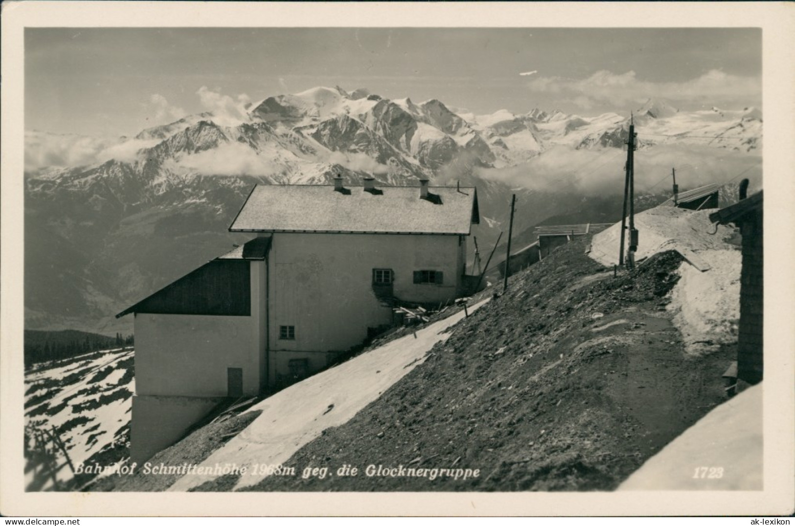 Ansichtskarte Kitzbühel Bahnhof Schmittenhöhe Geg. Die Glocknergruppe 1932  - Autres & Non Classés