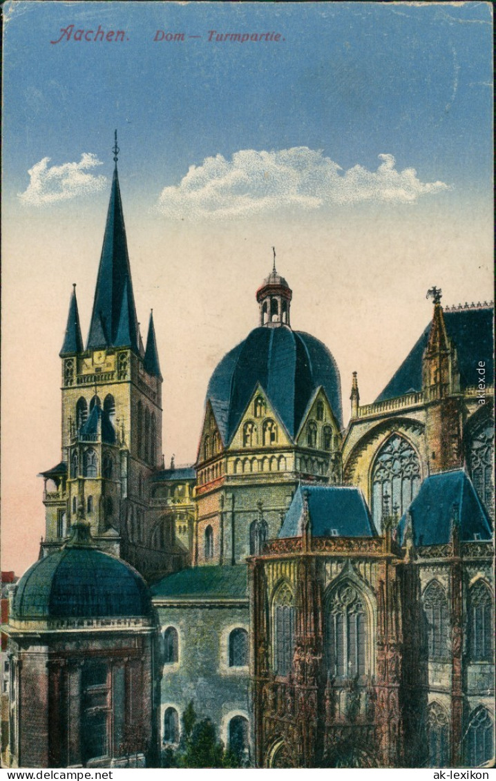 Ansichtskarte Aachen Aachener Dom - Turmpartie 1897 - Aachen