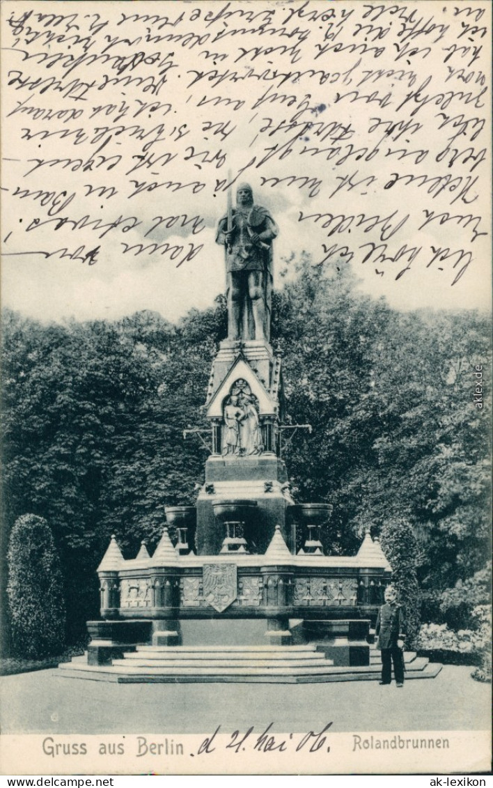 Ansichtskarte Tiergarten-Berlin Partie Am Rolandbrunnen - Kemperplatz 1906  - Tiergarten