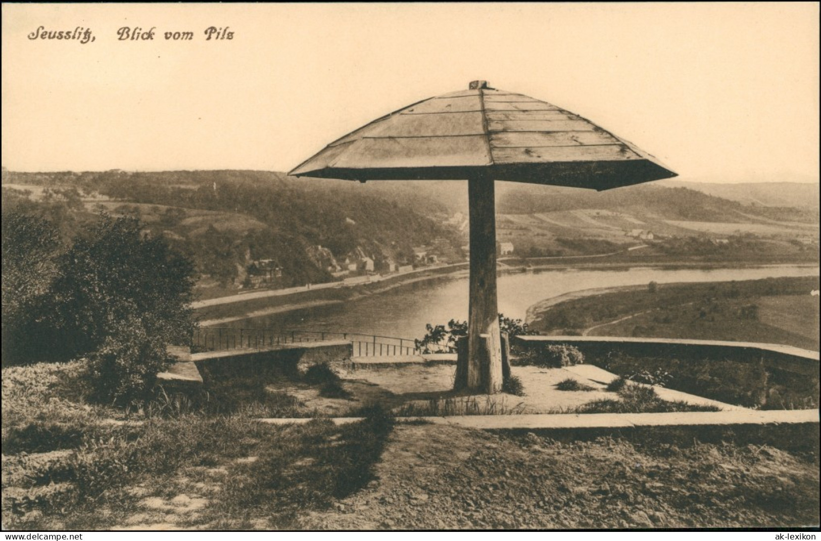 Ansichtskarte Seußlitz-Nünchritz (Elbe) Blick Vom Pilz 1911 - Diesbar-Seusslitz