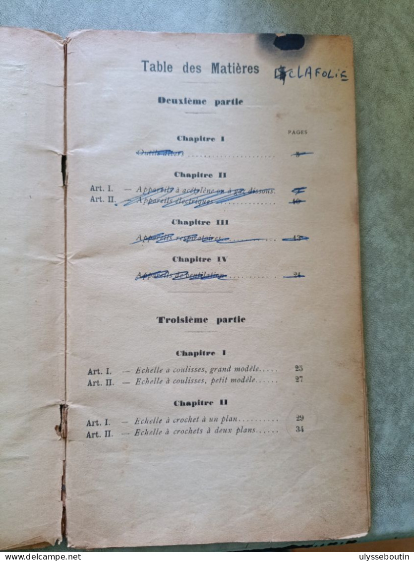 Règlement De L'école Du Sapeurs Pompiers 1939 - Brandweer