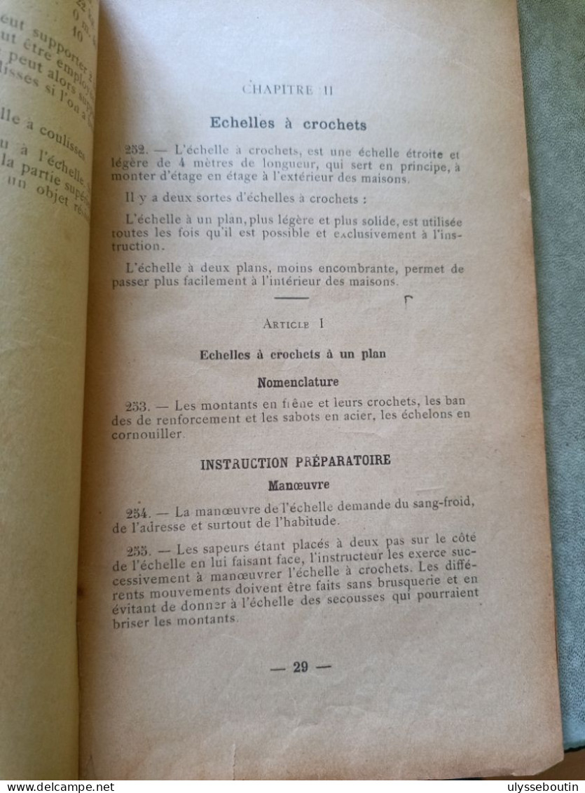 Règlement De L'école Du Sapeurs Pompiers 1939 - Bomberos