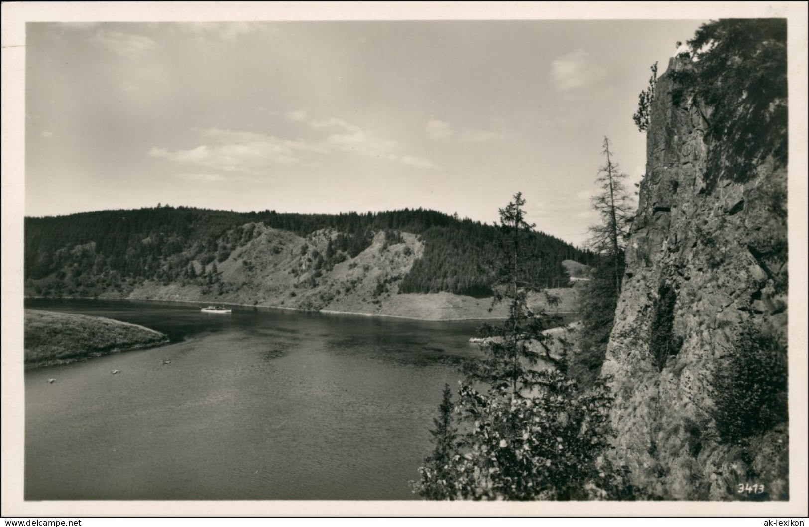 Ansichtskarte Bad Lobenstein Saaletalsperre - Totenfels Zoppoten 1932  - Lobenstein