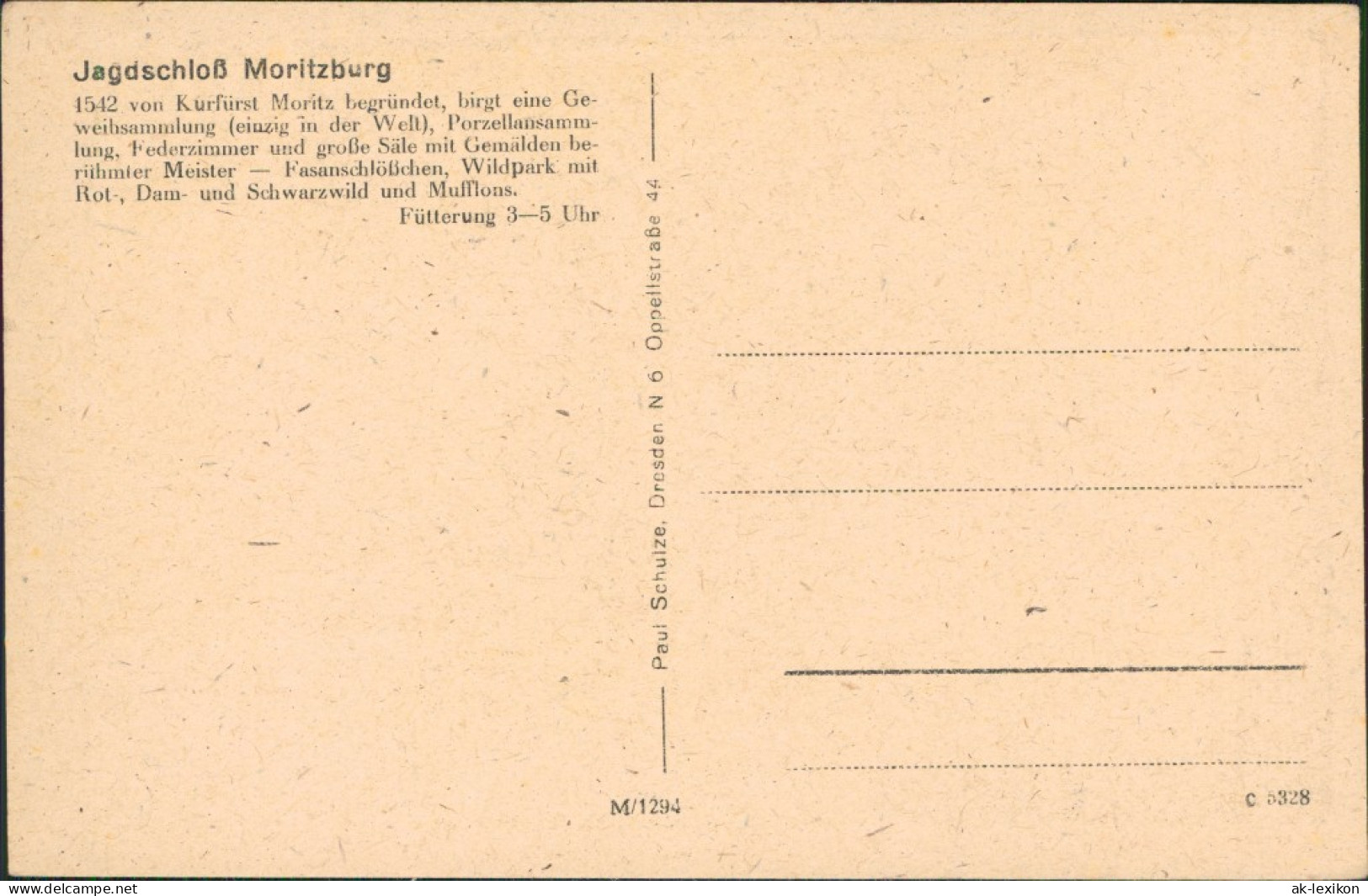 Ansichtskarte Moritzburg 18 Ender Im Schloßpark 1939  - Moritzburg