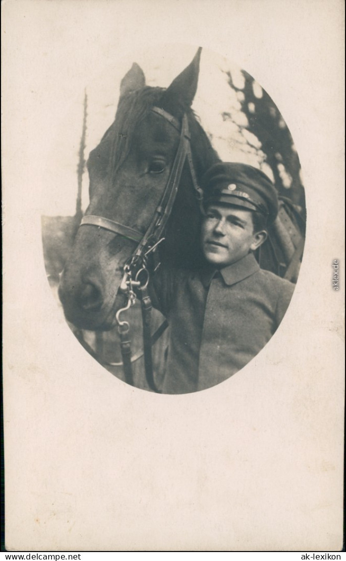 Ansichtskarte  Soldat Und Pferd - Privatfoto AK - 1. WK 1916  - Weltkrieg 1914-18