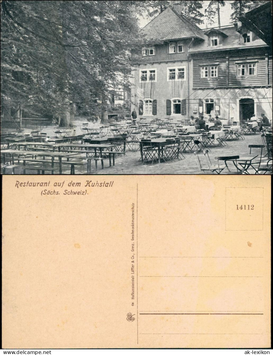 Ansichtskarte Kirnitzschtal Restaurant Kuhstall 1911  - Kirnitzschtal