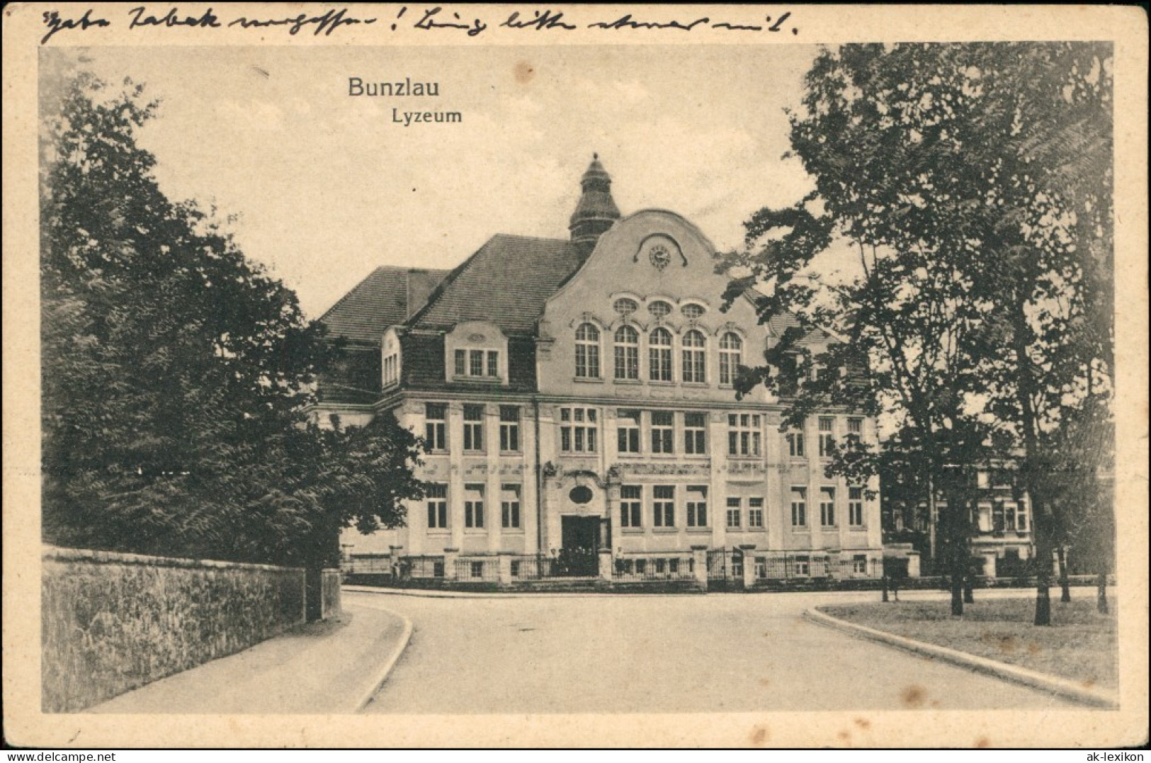 Postcard Bunzlau Boles&#322;awiec Partie Am Lyzeum 1918  - Schlesien