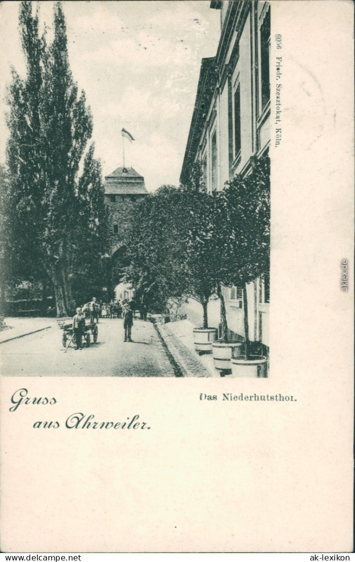 Ahrweiler-Bad Neuenahr-Ahrweiler  Niederhutsthor, Kinder Mit Karren 1901 - Bad Neuenahr-Ahrweiler