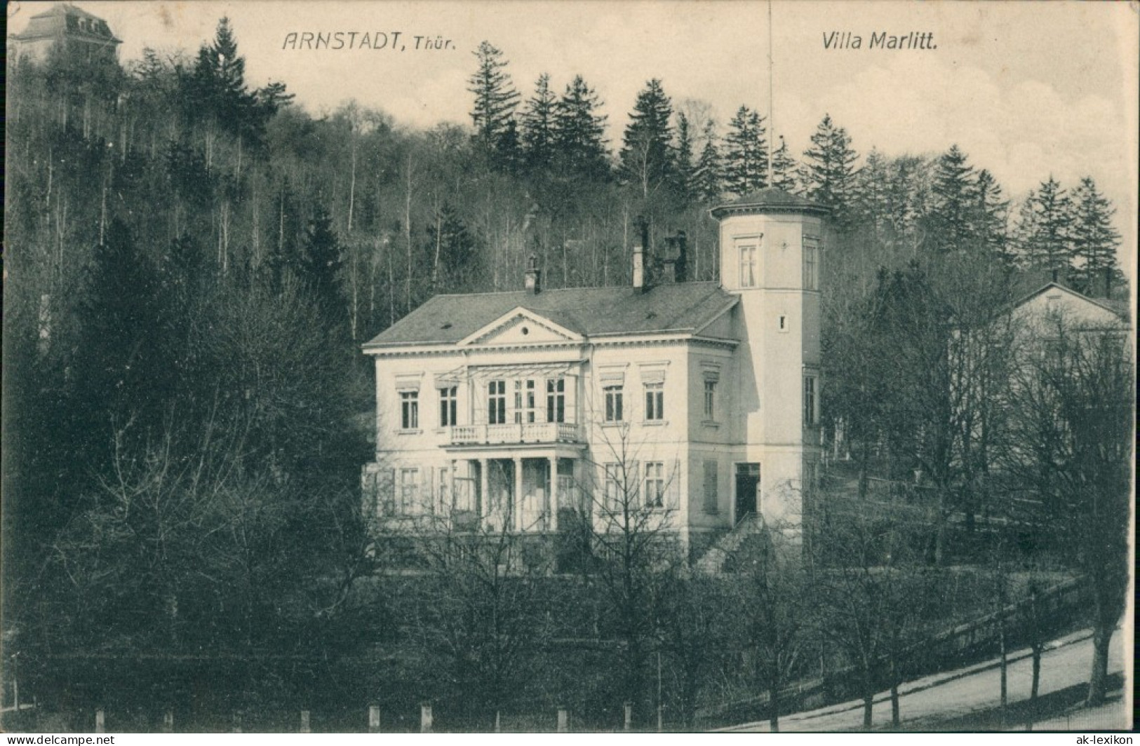 Ansichtskarte Arnstadt Villa Marlitt 1907 - Arnstadt