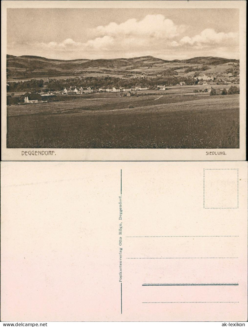 Ansichtskarte Deggendorf Panorama Auf Siedlung 1922 - Deggendorf