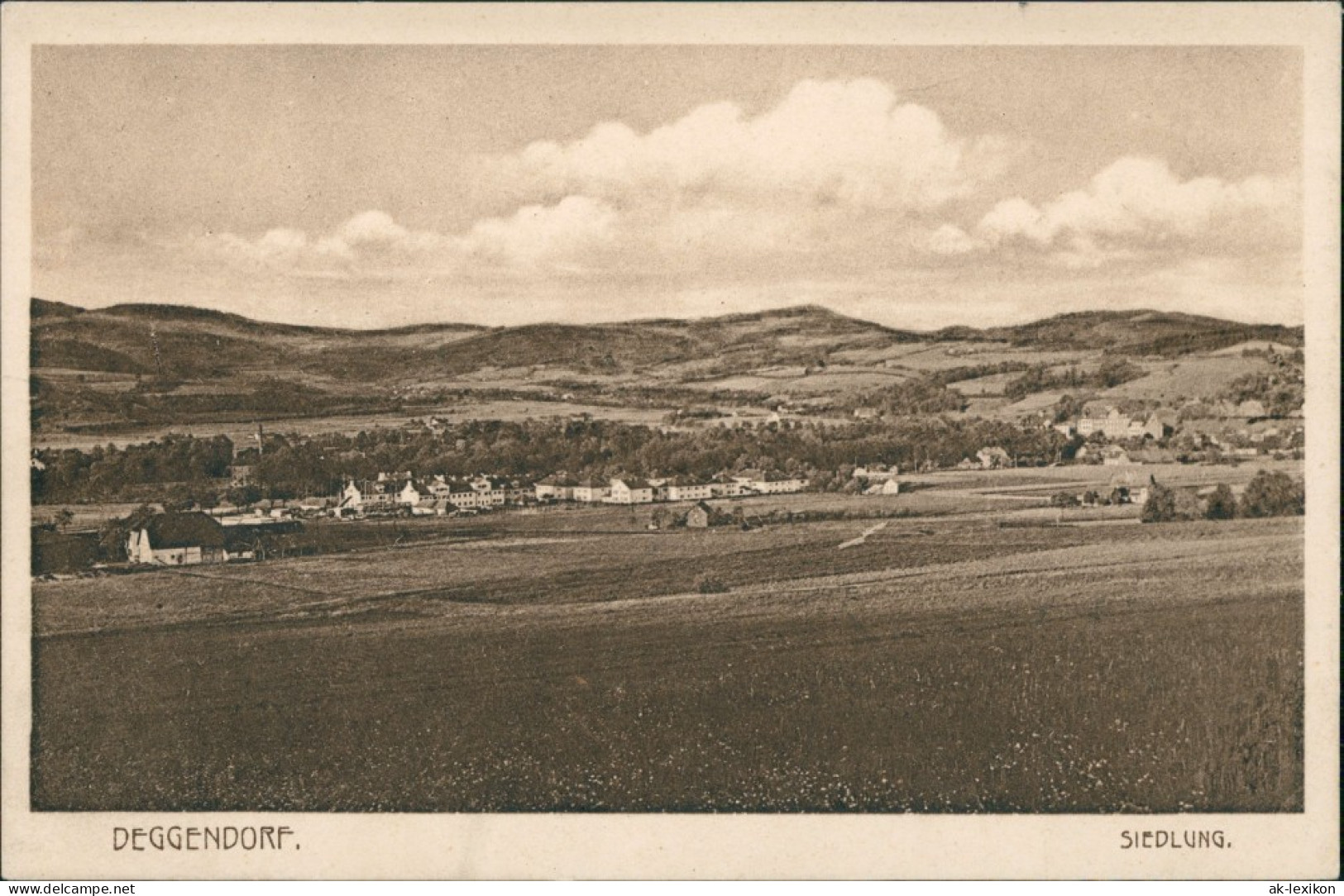 Ansichtskarte Deggendorf Panorama Auf Siedlung 1922 - Deggendorf