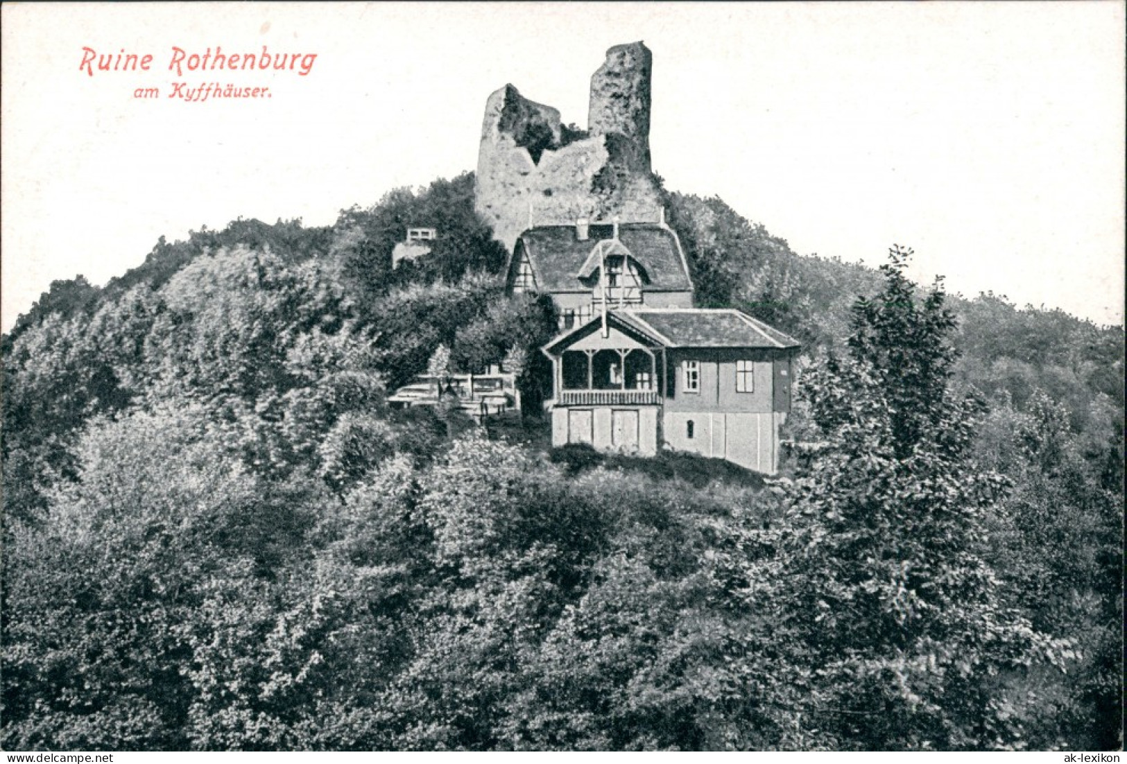 Steinthaleben-Kyffhäuserland Ruine Rothenburg Am Kyffhäuser 1923 - Kyffhäuser