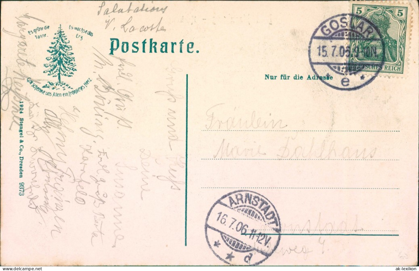 Ansichtskarte Bad Harzburg Kurhaus Mit Männern Davor 1904 - Bad Harzburg