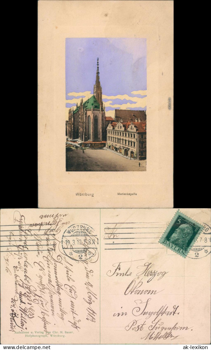 Ansichtskarte Würzburg Marienkapelle 1913 - Würzburg