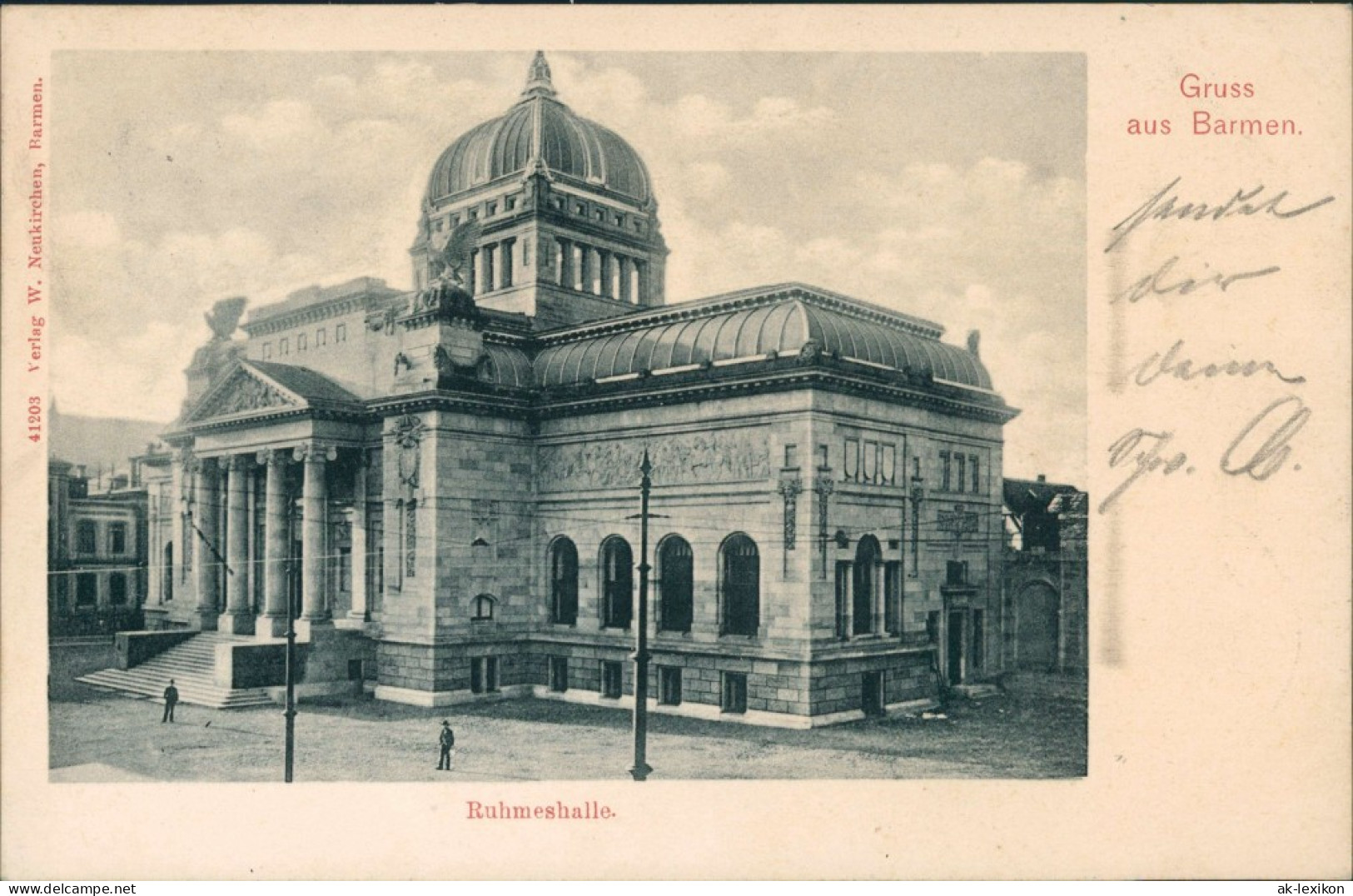 Ansichtskarte Barmen-Wuppertal Ruhmeshalle 1902 - Wuppertal
