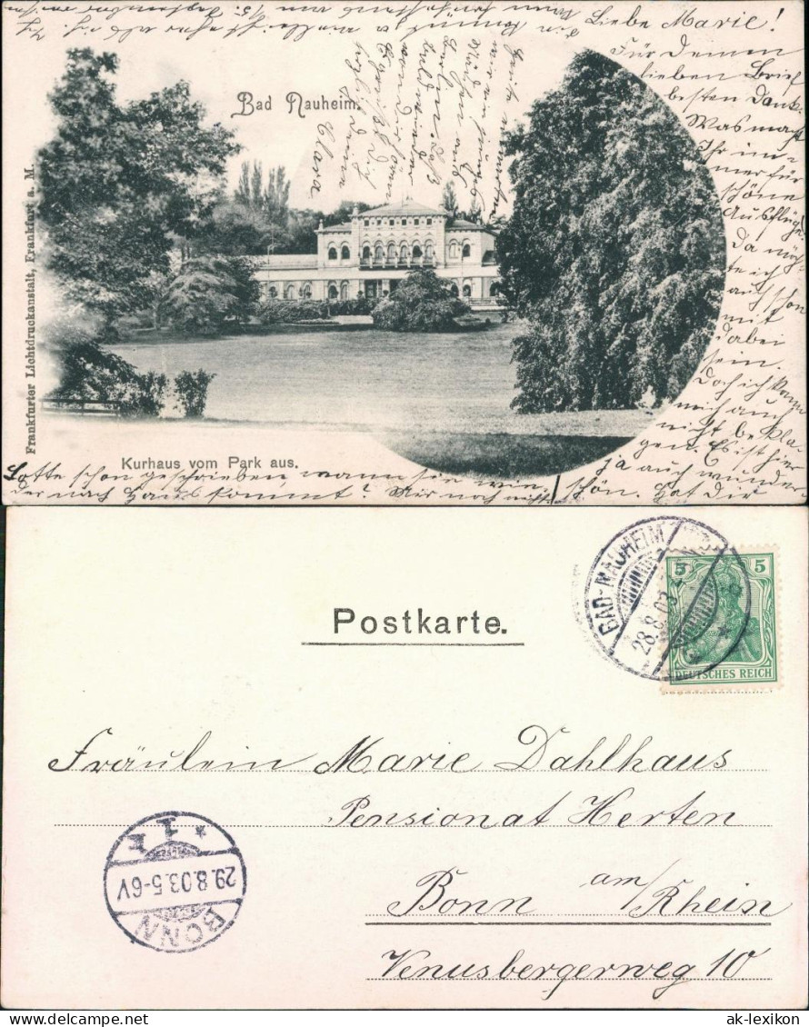 Ansichtskarte Bad Nauheim Kurhaus Mit Gartenanlage 1903 - Bad Nauheim