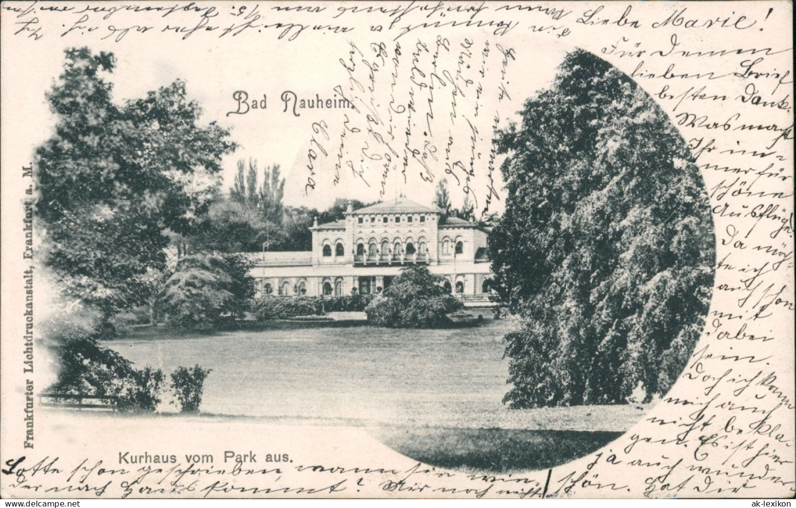 Ansichtskarte Bad Nauheim Kurhaus Mit Gartenanlage 1903 - Bad Nauheim