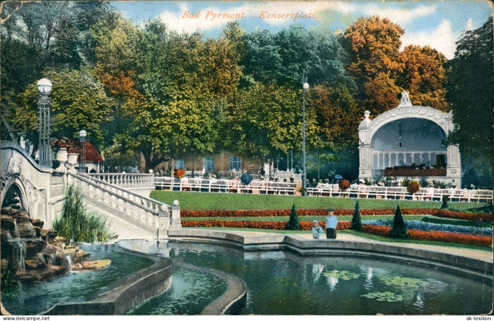 Ansichtskarte Bad Pyrmont Konzertplatz 1914 - Bad Pyrmont