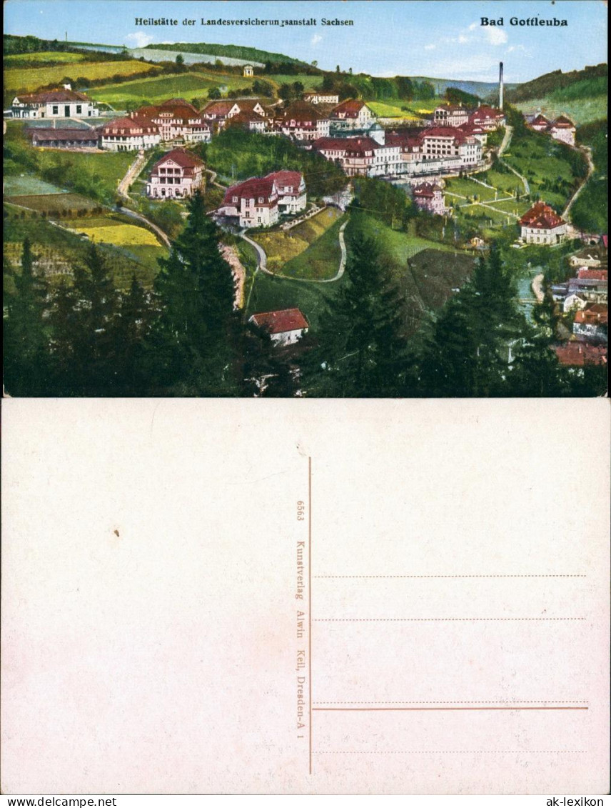 Bad Gottleuba Berggießhübel Panorama-Ansicht Mit Heilstätte Der  1913 - Bad Gottleuba-Berggiesshuebel