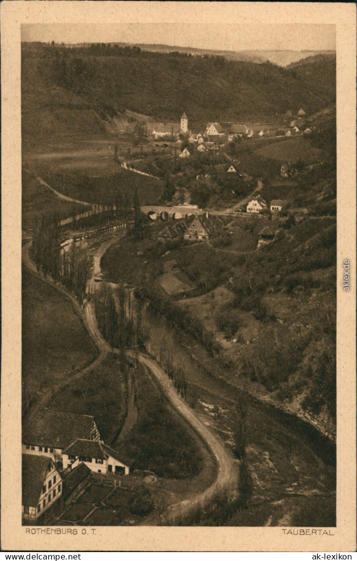 Ansichtskarte Rothenburg Ob Der Tauber Panorama-Ansicht - Taubertal 1928 - Rothenburg O. D. Tauber