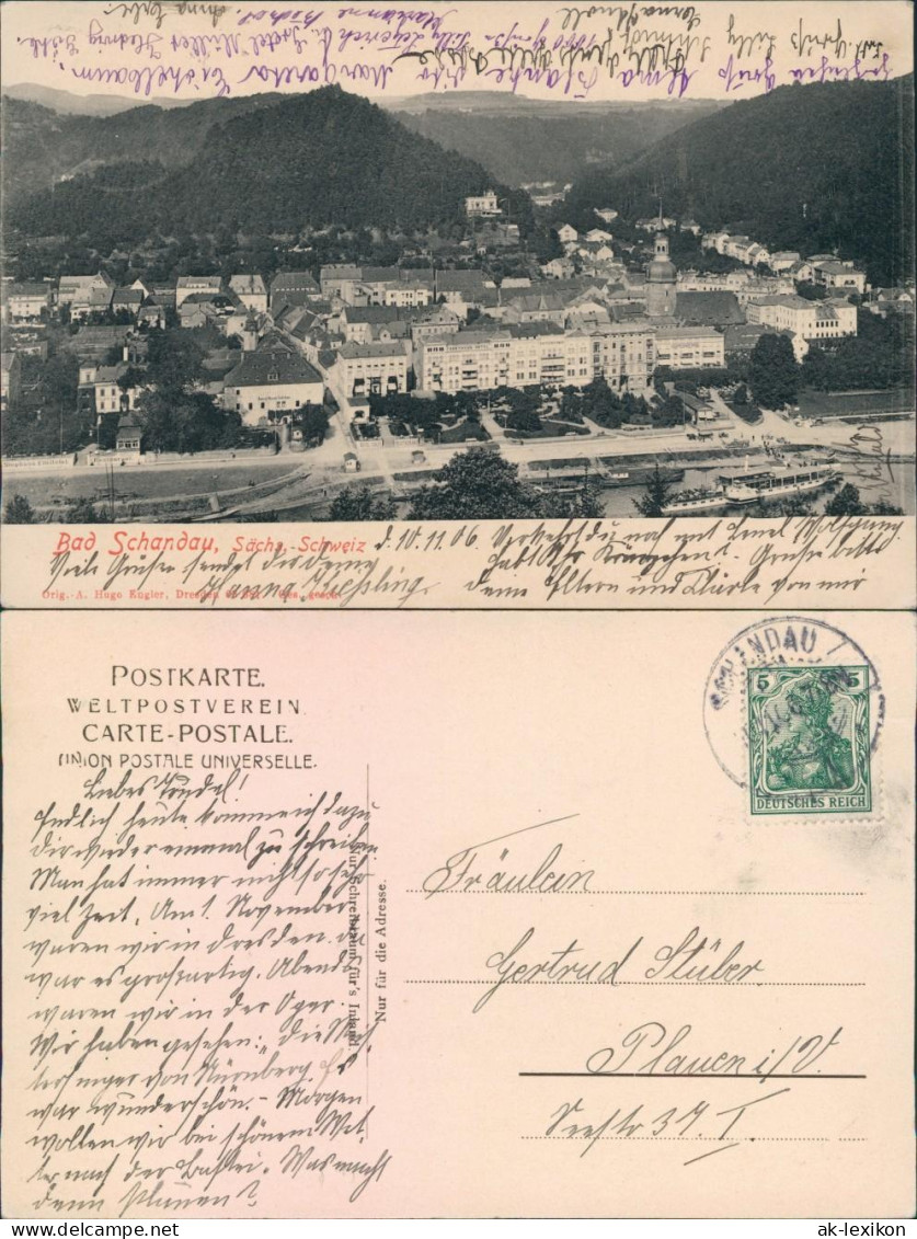 Ansichtskarte Bad Schandau Panorama-Ansicht - Blick Zur Ort 1906 - Bad Schandau