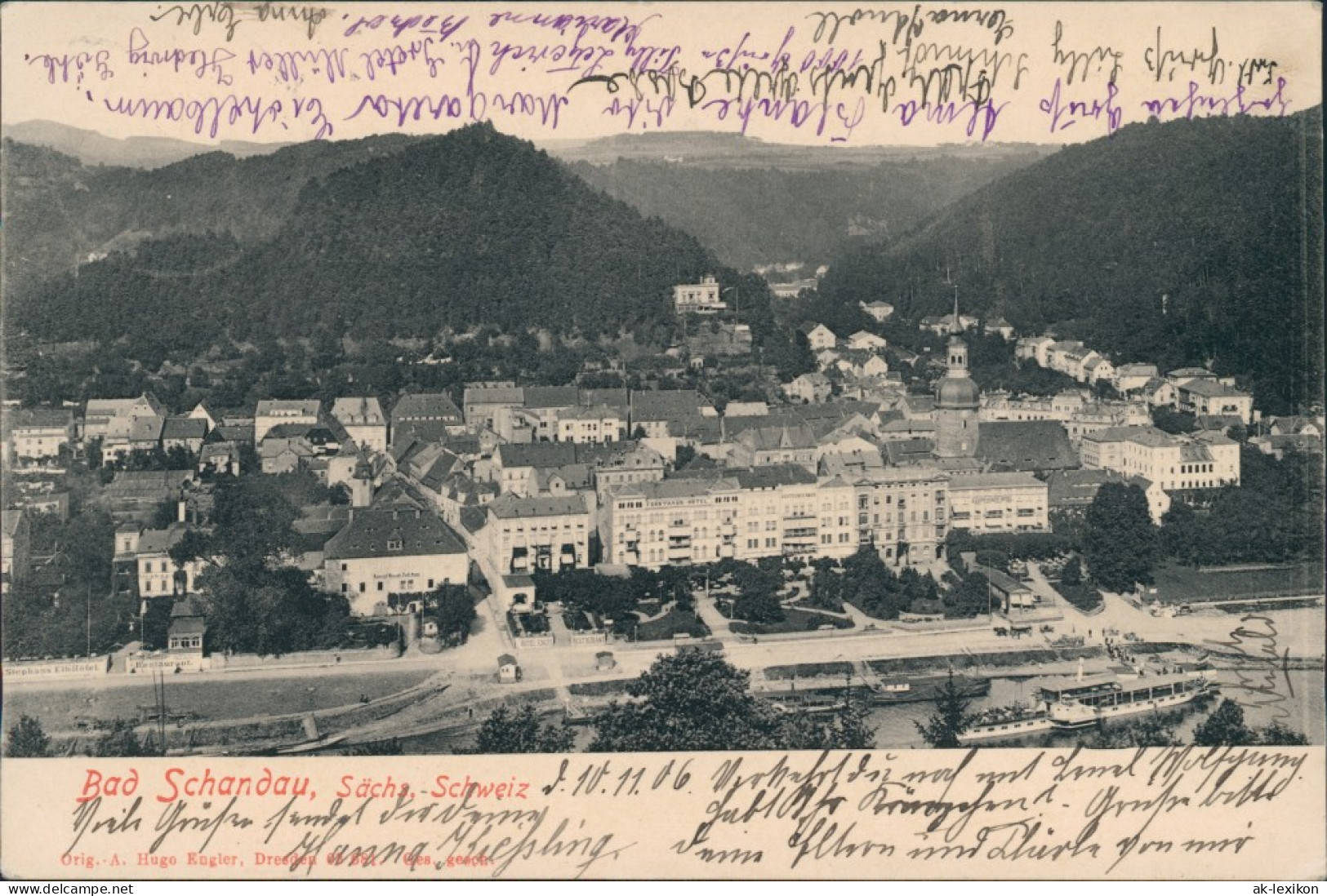 Ansichtskarte Bad Schandau Panorama-Ansicht - Blick Zur Ort 1906 - Bad Schandau