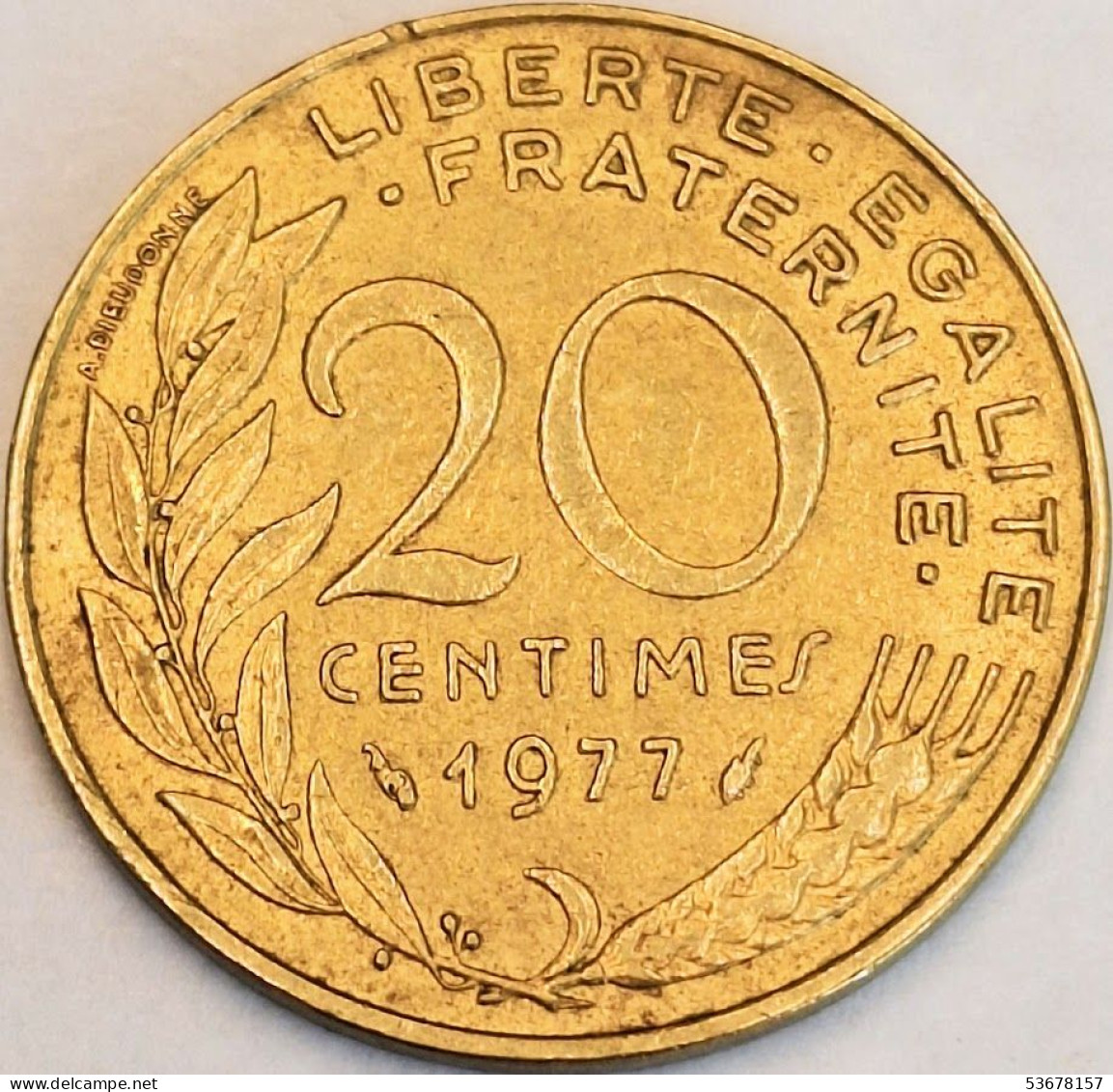 France - 20 Centimes 1977, KM# 930 (#4263) - 20 Centimes