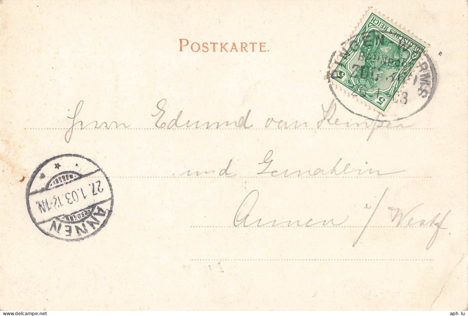 Bahnpost (Ambulant; R.P.O./T.P.O.) Bingen-Worms (ZA2332) - Briefe U. Dokumente