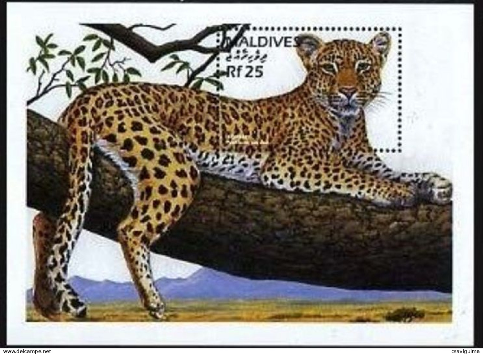 Maldives - 1996 - Mammals: Guepard - Yv Bf 362 - Big Cats (cats Of Prey)