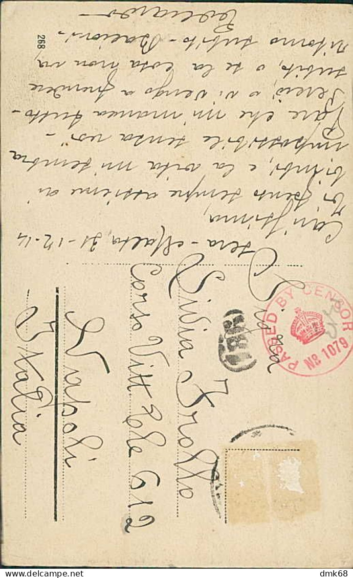 MALTA - STRADA DI SAN PATRIZIO - MAILED 1914 - PASSED BY CENSOR N.1079  (18183) - Malta