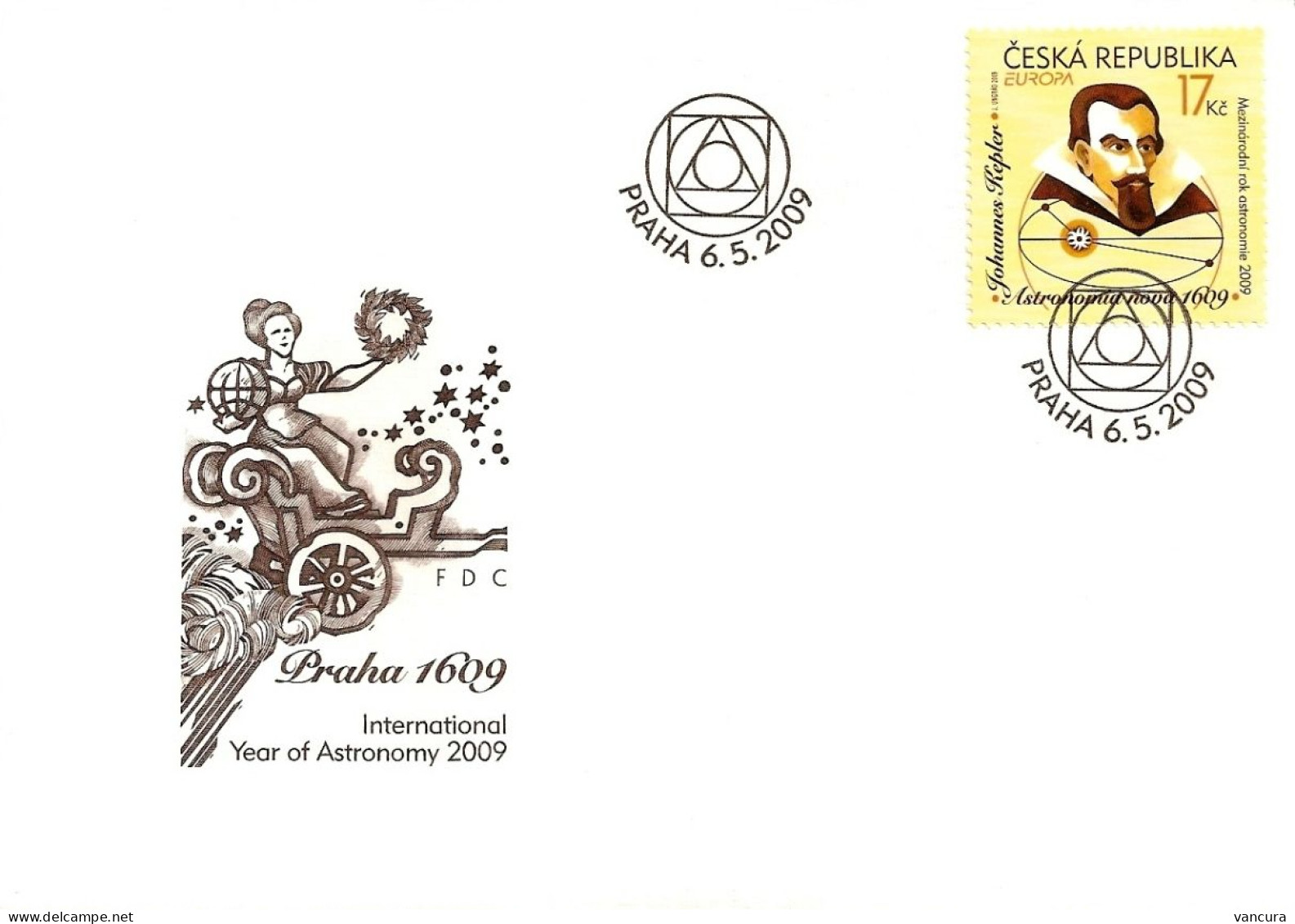 FDC 596 Czech Republic EUROPA Astronomy J. Kepler 2009 - Sterrenkunde