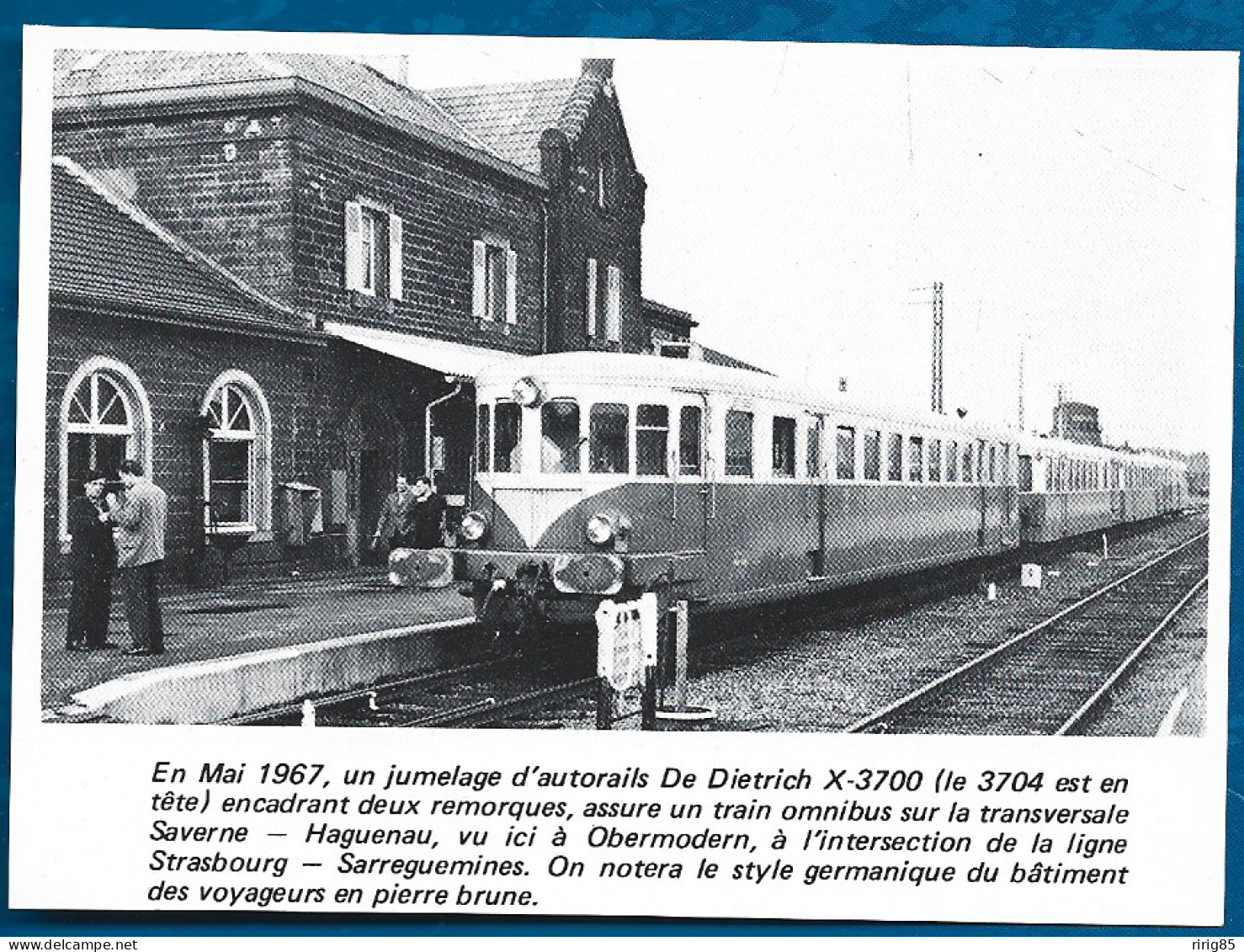 1981  --  AUTORAILS EN GARE DE OBERMODERN EN MAI 1967 . 4A932 - Non Classificati