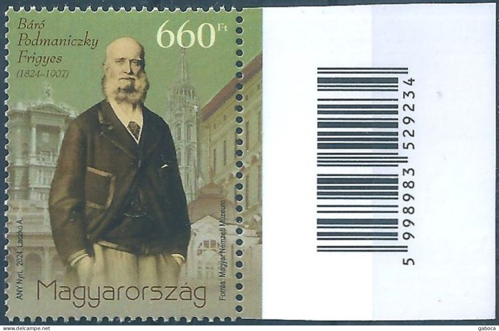 C5935b Hungary Personality Podmaniczky Politician MP History MNH RARE - Ecrivains