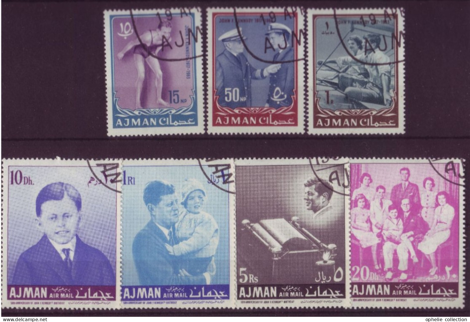 Asie - Ajman - Kennedy -  7 Timbres Différents - 7068 - Ajman