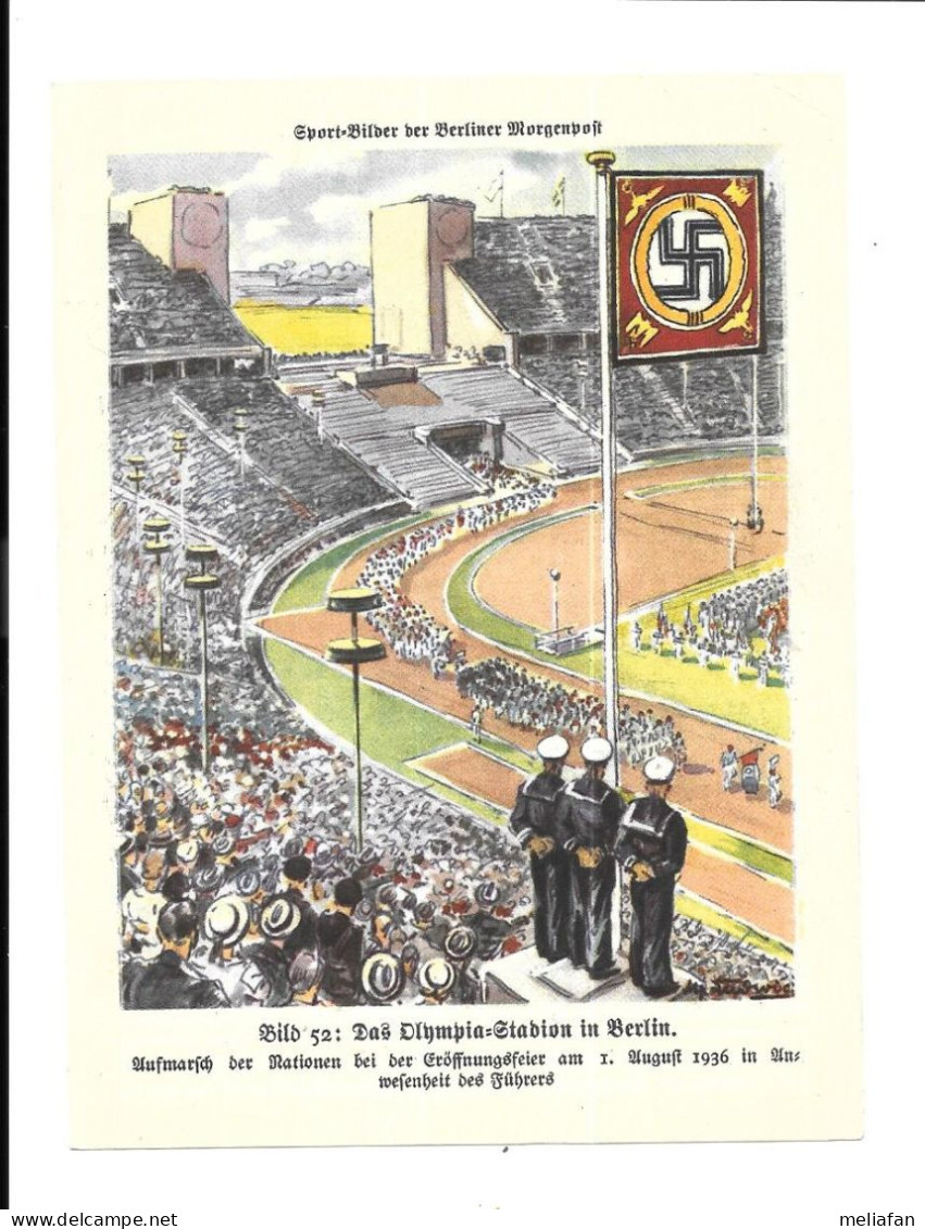 CX83 - VIGNETTE BERLINER MORGENPOSRT - STADE OLYMPIQUE - OLYMPIA STADIUM - BERLIN 1936 - Autres & Non Classés