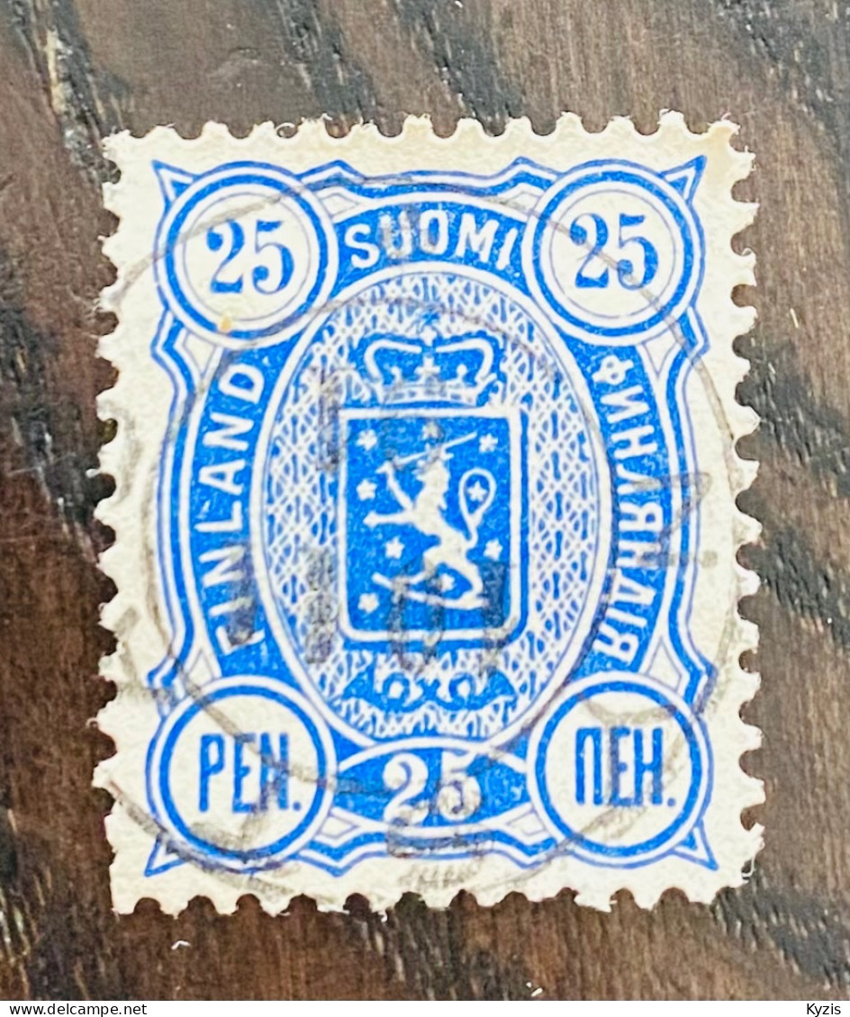 Finlande *1889-Armoiries * Bleu 25 P * - BEAU TAMPON - Oblitérés