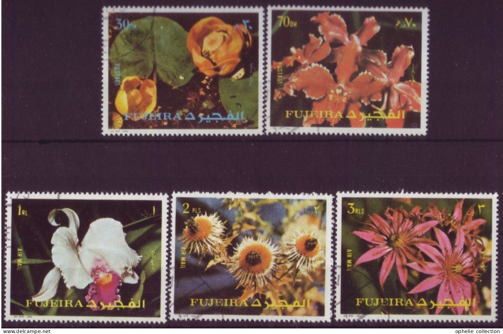 Asie - Fujeira - Flore - 5 Timbres Différents - 7071 - Fudschaira
