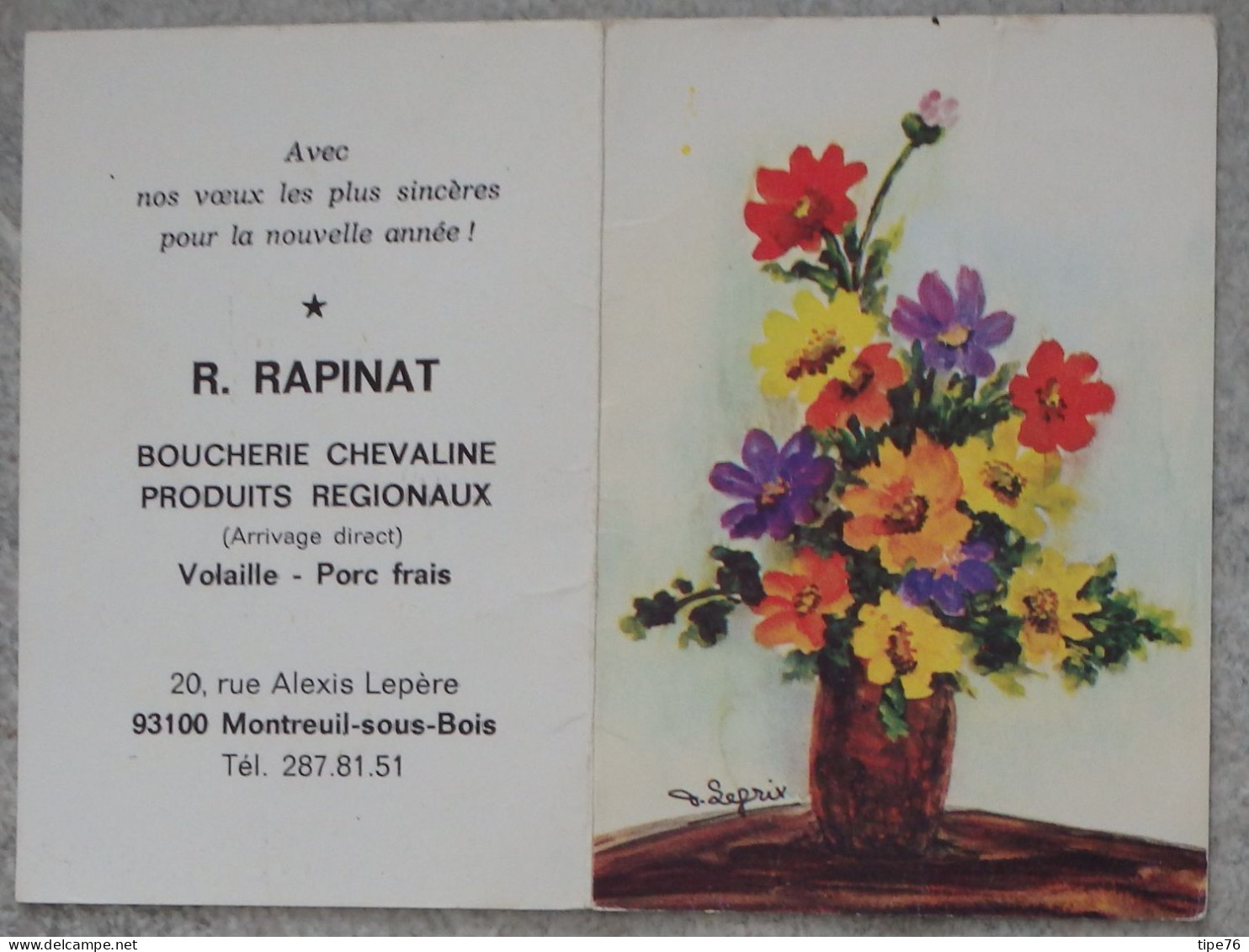 Petit Calendrier De Poche 1981 APBP Bouquet De Fleurs Peint Avec La Bouche Artiste Peintre - Montreuil Sous Bois - Kleinformat : 1981-90