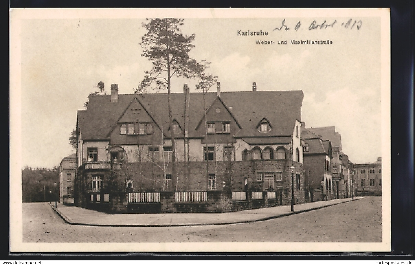 AK Karlsruhe, Ecke Weberstrasse Und Maximilianstrasse  - Karlsruhe