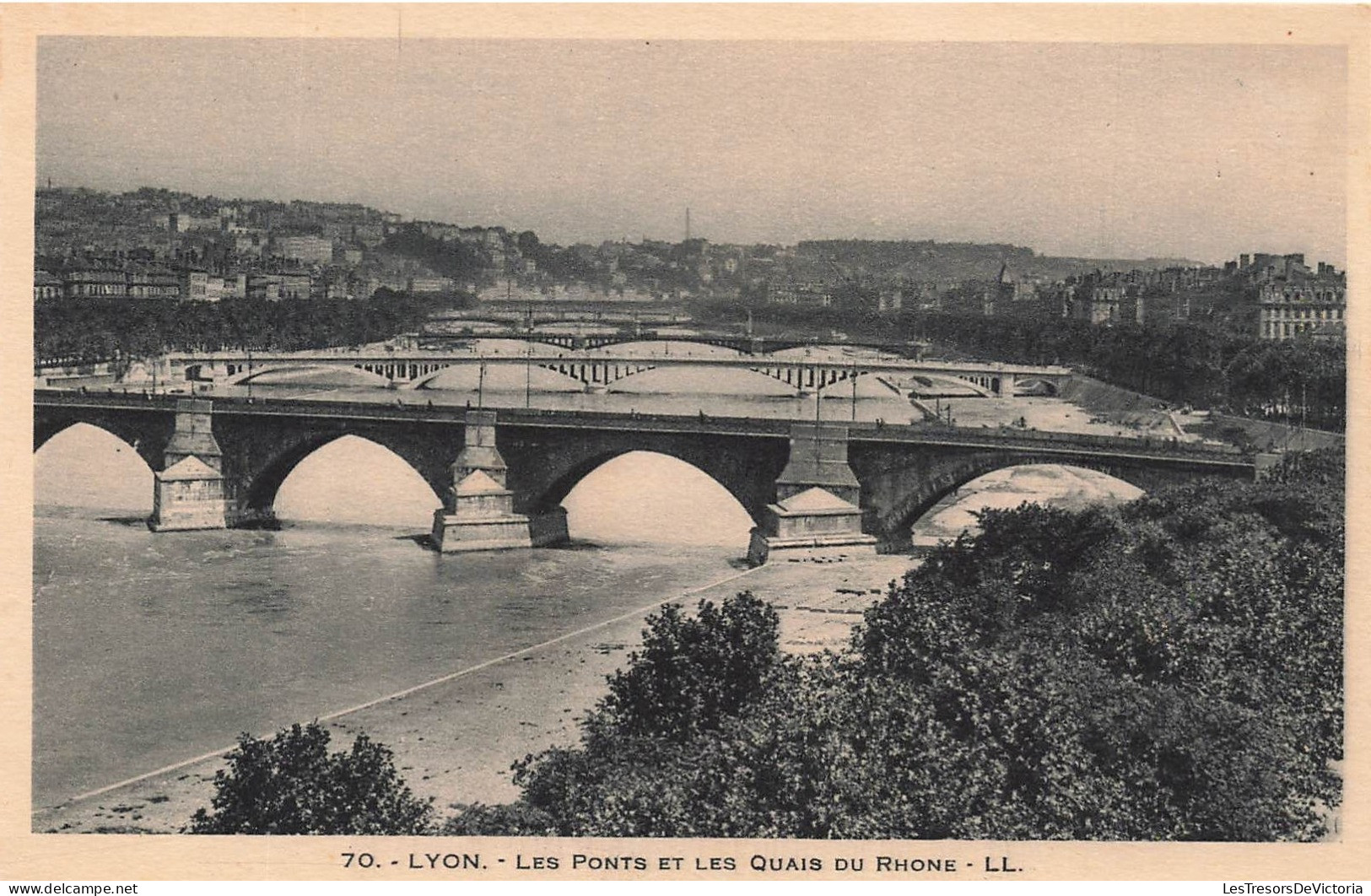FRANCE - Lyon - Les Ponts Et Les Quais Du Rhône - Carte Postale Ancienne - Andere & Zonder Classificatie