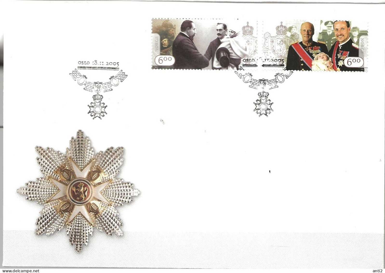 Norge Norway 2005 The Royal House Century, .Mi 1556-1557  FDC - FDC