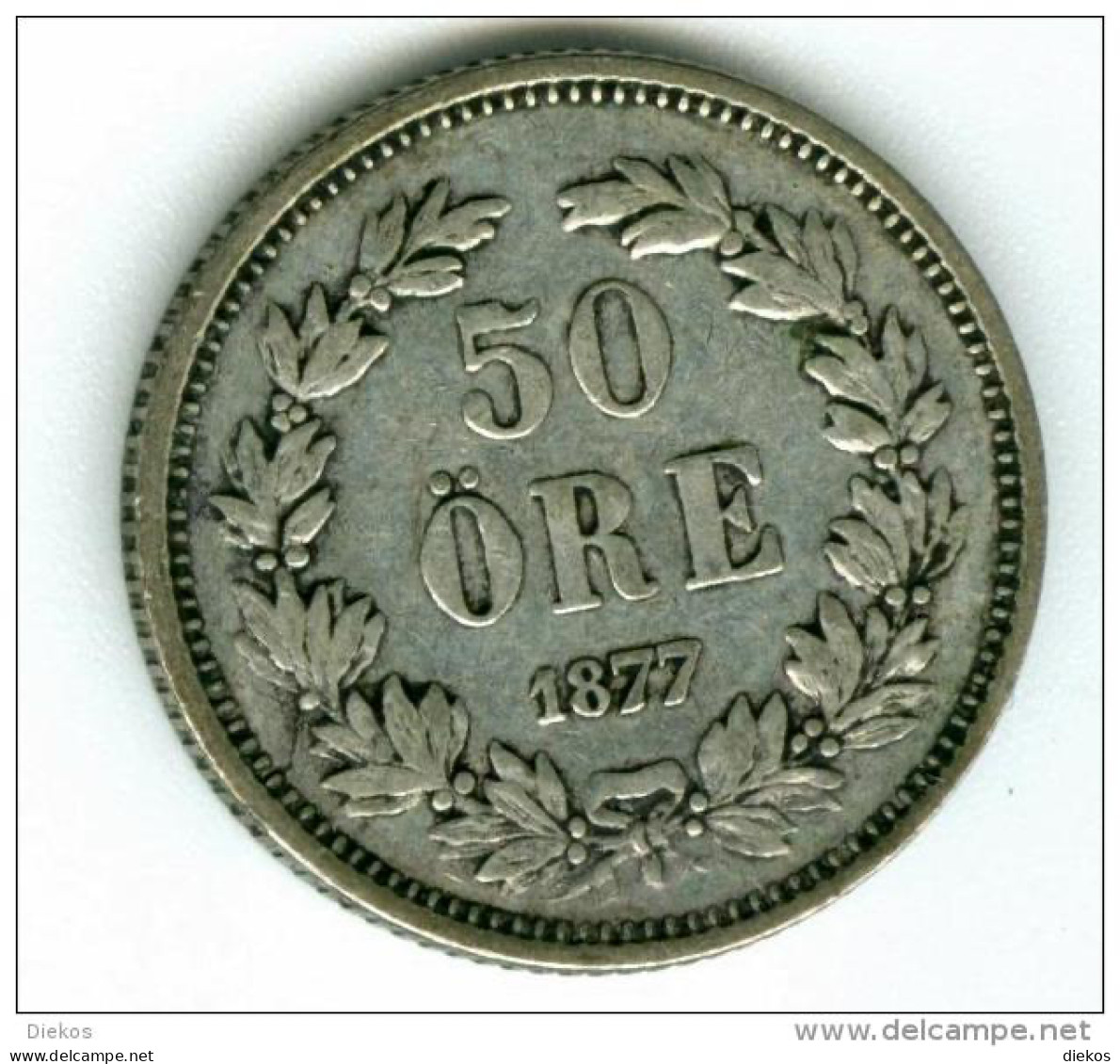 Schweden 50 Öre 1877 Silber Ss-vz   #m83 - Suède