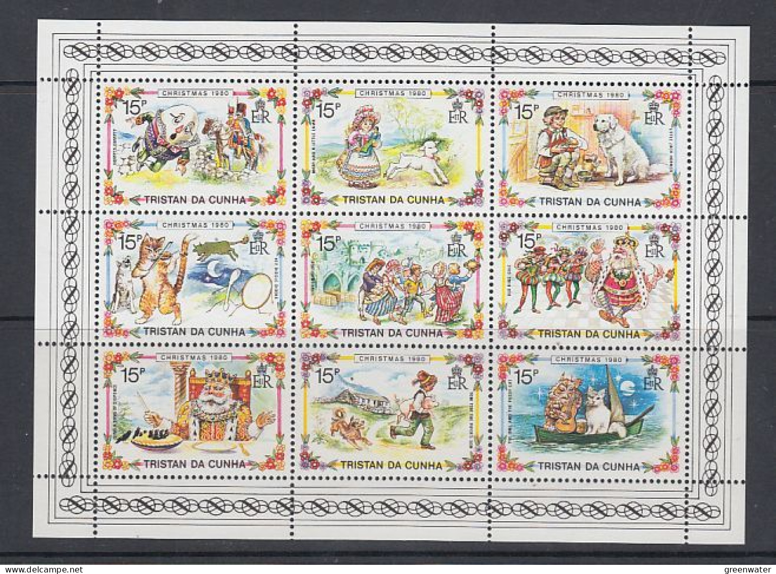 Tristan Da Cunha 1980  Christmas Sheetlet ** Mnh (TDC167A) - Tristan Da Cunha