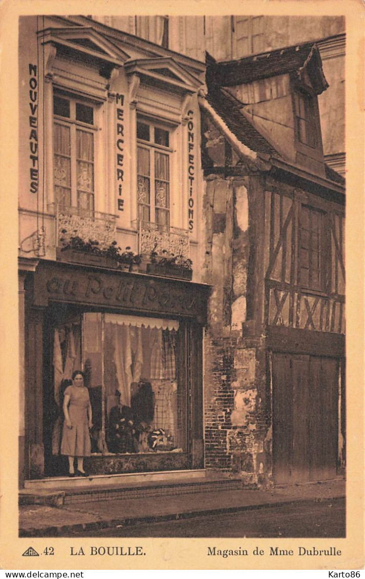 La Bouille * Façade Magasin De Mme DUBRULLE , Au Petit Paris , Mercerie - La Bouille