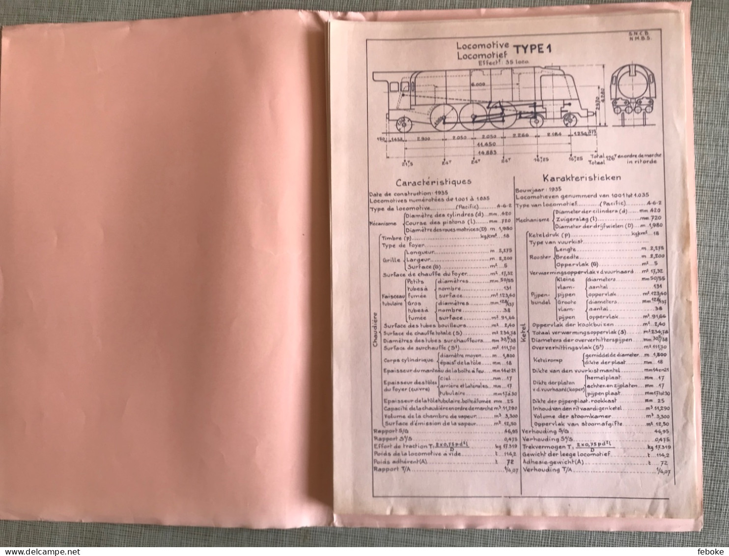 CA 78 BL./PAGES LOCOMOTIEF LOCOMOTIVE SCHEMAS PLANS  ALLE TOUS TYPES SNCB NMBS NL- FR - Sachbücher