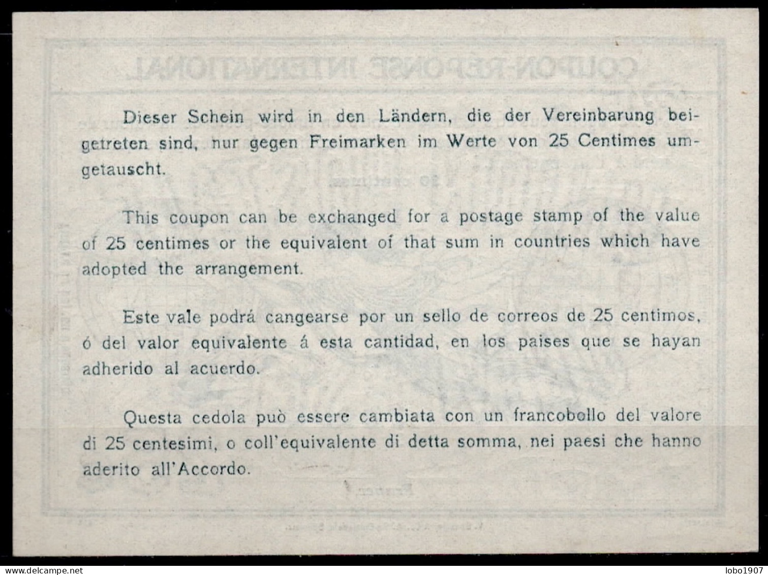 FRANCE  Ro3  30c.  International Reply Coupon Reponse Antwortschein IRC IAS Cupon Respuesta O LYON ST. JEAN RHONE 14.04. - Antwoordbons