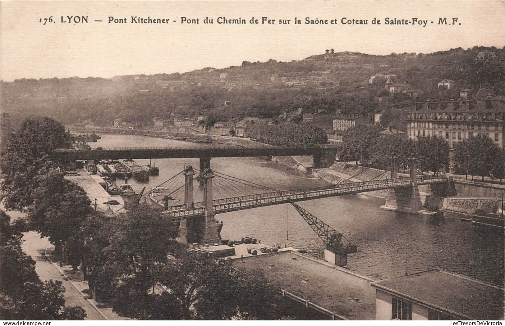 FRANCE - Lyon - Pont Kitchener - Pont Du Chemin De Fer Sur La Saône Et Coteau De Sainte Foy - Carte Postale Ancienne - Andere & Zonder Classificatie