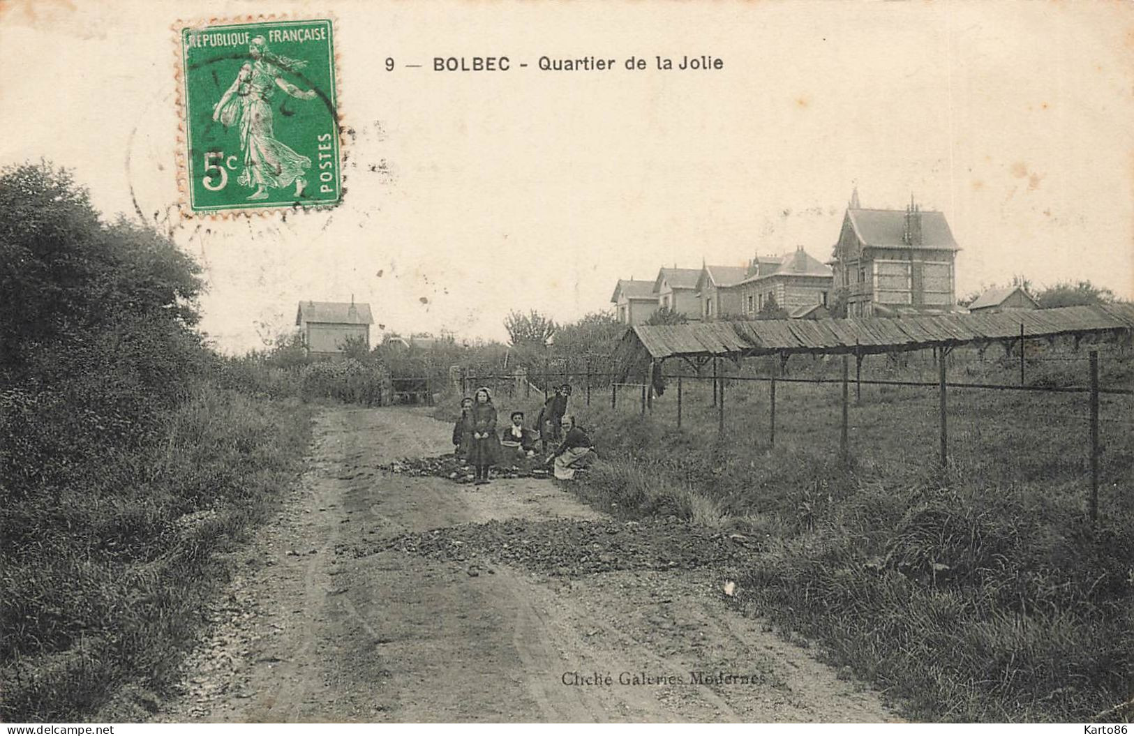 Bolbec * Route , Quartier Faubourg De La Jolie * Villas * Villageois - Bolbec